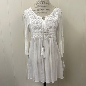 JOH Apparel white boho tunic top